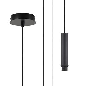D1052BL  Wick 5m Single Pendant (FRAME ONLY), 1 x G9, Satin Black